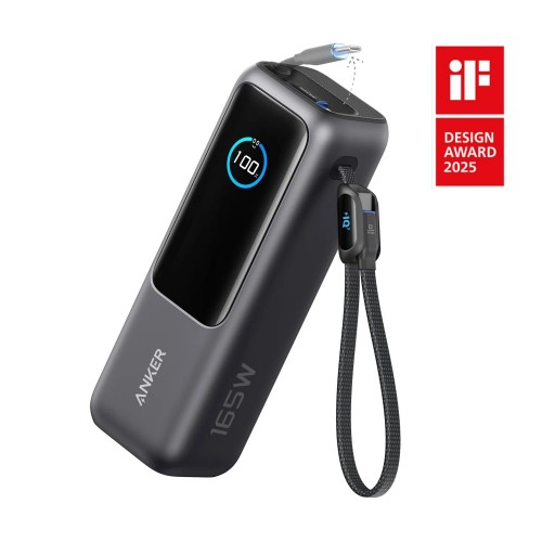 Anker 25K 165W 內建可伸縮電纜行動電源 A1695