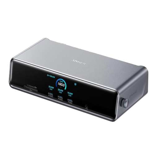 Anker Prime 擴充座 14 合 1 140W PD (A83B32A1) | 三螢幕顯示：2 個 HDMI + 1 個 DisplayPort 介面