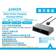 Anker Prime 擴充座 14 合 1 140W PD (A83B32A1) | 三螢幕顯示：2 個 HDMI + 1 個 DisplayPort 介面