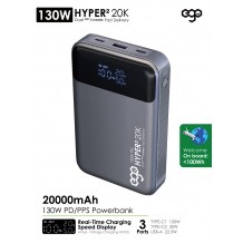 EGO HYPER² 20K 20000mAh 130W PD 行動電源