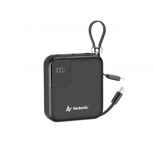 Hedonic 10000mah (38.5Wh) PD 3.0 22.5W Lightning & USB-C 流動充電池 (第三代, CCC 中國強制性產品認證)