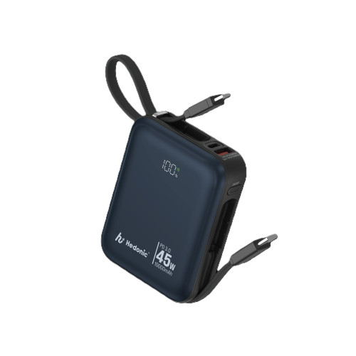 Hedonic PD 3.0 45W快充 10000mah流動充電池 (附嵌入式充電線) (3C認證QR Code)