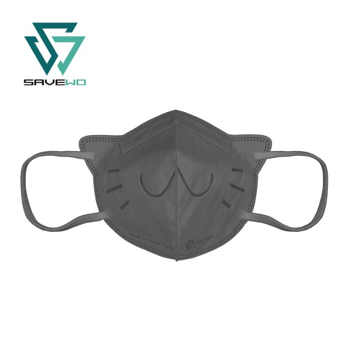 SAVEWO 3DMEOW FOR ADULTS GREY 救世立體喵成人版防護口罩 ADULTS 灰色 (30片獨立包裝/盒) (90% 以上成人適用)