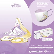SAVEWO x《迪士尼公主 Disney Princess》水彩風系列 3DMASK 超立體口罩 長髮公主 Rapunzel R Size 標準碼 (15片獨立包裝 / 盒 )
