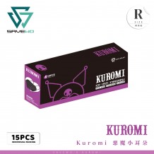 SAVEWO X KUROMI 超立體口罩 "Kuromi 惡魔小耳朵"「KF94 + ASTM LEVEL3」R size 標準碼 (15件獨立包裝)