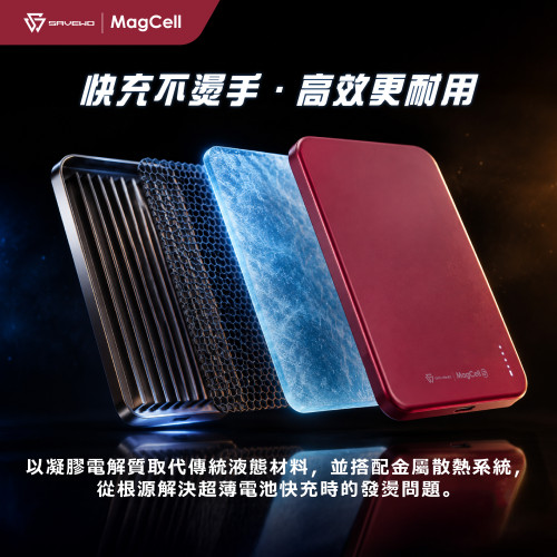 SAVEWO MagCell MC531 5000mAh 超薄6.9mm磁吸式不發熱無線行動電源