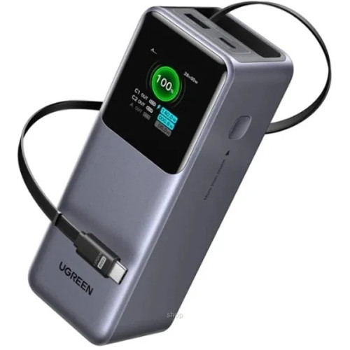 Ugreen 綠聯 165W Nexode 快充行動電源20000mAh 附可伸縮 Type-C線 (PB726-95670B)