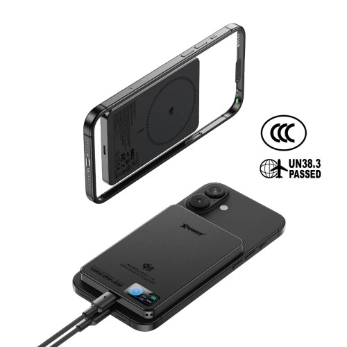 XPower MagFlight10 M17 半固態TFT彩屏顯示 QI2.2 25W/30W 10000mAh 磁吸行動電源 (3C可追溯二維碼)